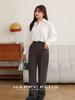 Camisa Casual Suelta de Manga Larga con Capas Resistente a las Arrugas de Talla Grande Runqi 8880 para Mujer Menta Mambo Suelta Grande