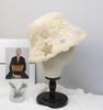 Sombrero de Pescador de Estrella Sombrero de Lana Cálido de Felpa para Mujer Dulce y Lindo para Estudiante Pequeño para Mostrar la Cara Sombrero de Cubo de Moda
