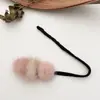 Pompón de piel de visón albóndiga recogido pelo esponjoso parte trasera de la cabeza accesorio para el cabello perezoso otoño e invierno goma para el pelo perezoso recogido artefacto