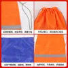 Mochila Personalizada para Corrida Noturna com Cordão de Nylon, Tiras Refletoras Luminosas, Bolsa Ecológica de Tecido Poliéster