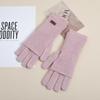 Guantes Engrosados a Prueba de Frío y Calor para Exportación de Cinco Dedos y Medio Dedo Pantalla Táctil Ins Juego de Dos Piezas Tejido de Doble Capa Congelación Anti-Mano