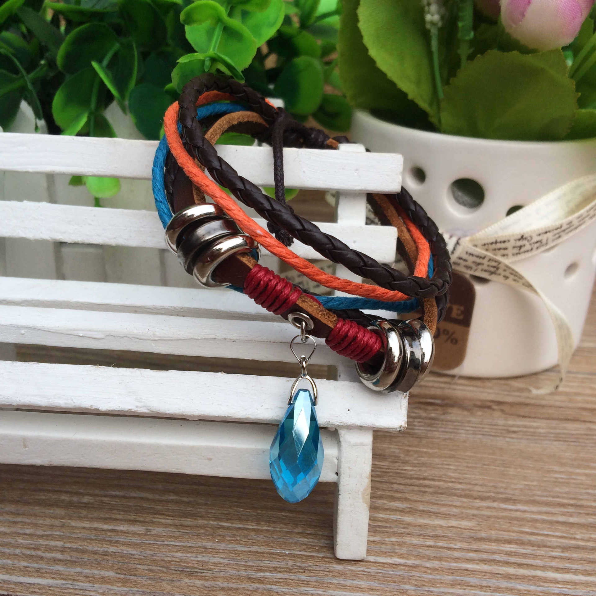 刀剑神域结衣之心(蓝)真皮手链A