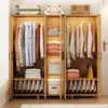 Armario Habitación Hogar Montaje Sencillo Armario de Madera Maciza para Niños Nuevo 2024 Estilo Popular Fuerte y Duradero para Viviendas de Alquiler