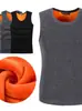 Camiseta interior sin mangas de terciopelo dorado transfronteriza para hombre, cuello redondo, engrosada, corte ajustado, cálida, ropa interior ceñida, chaleco de forro polar para otoño e invierno