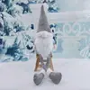 Decoração de Natal Boneco Rudolph Nórdico Estilo Musical Luminoso Boneco Velho com Pés Longos e Sem Rosto Enfeites de Atmosfera