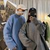 Primavera e Outono Novidades em Hong Kong-estilo Trendy Sweater Masculino Trendy Brand Loose Coreano-estilo Casal Sweater Top Cross-border Comércio Exterior