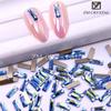 Nova cor mágica azul nail art fundo plano em forma de broca fundo de ouro broca de unhas jóias unhas vara broca broca de vidro