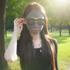Mascarilla Facial de Seda Hielo Transpirable Protección Solar para Mujer al Aire Libre Anti-UV Boca y Nariz Abiertas Protección del Cuello Máscara Integrada Especial para Deportes Correr