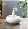 Maceta Pequeña de Cerámica Creativa para Suculentas Maceta Linda de Animales Maceta para Planta Suculenta Cactus Decoración de Escritorio Balcón