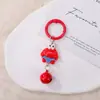 Llavero de campana de Bob Esponja colgante de dibujos animados llavero de cuentas DIY colgante de bolsa lindo de nicho regalo