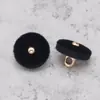 Botones de Resina de Terciopelo para Trajes Tang y Hanfu, Botones Metálicos para Suéteres y Abrigos, Botones Decorativos Redondos Cosidos a Mano, Disponibles en 20 Colores