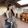Top Tubo Retro con Estampado de Leopardo Dulce y Picante Nuevo de Moda Verano 2025 Diseño Ajustado Sin Mangas Corto para Mujer