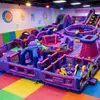 Castillo Inflable, Área de Atracción Grande al Aire Libre, Parque de Trampolines al Aire Libre para Niños, Instalaciones de Entretenimiento, Parque Temático, Castillo Travieso