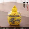 Cerâmica Dehua Buda Pulando na Parede Panela de Ensopado Pote Amarelo com Tampa Pote Grande Médio Pequeno Louça de Hotel Tigela Doméstica