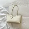 Bolso tote de tejido moderno y fresco, bolso de hombro elegante de gran capacidad, bolso de hombro casual, bolso de axila para el día a día