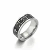 Huayue Amazon Anillo Negro de Acero Inoxidable Antiguo Resistente a la Corrosión Anillo Retro Simple y de Moda para Hombre