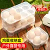 Caja de almacenamiento de huevos para refrigerador, caja de conservación de grado alimenticio, herramienta de almacenamiento y organización para cocina, soporte para estante de huevos