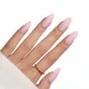 Estilo Clássico Simples e Elegante Unhas Roxo Taro de Comprimento Médio Formato Amêndoa Estilo Europeu e Americano Pontas de Unha Removíveis Unhas Usáveis Venda por Atacado