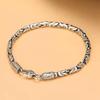Pulseira de Segurança Masculina Nova Wulin, Joia Personalizada para Casal de Idosos, Pulseira Masculina Estilo Japonês e Coreano, Prata