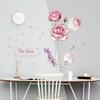 Pegatinas de pared transfronterizas creativas rosas románticas para dormitorio, fondo de cama, pegatinas decorativas, pintura extraíble sk9284