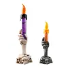 Luces de Velas de Halloween, Luces de Candelabro, Accesorios de Decoración de Halloween, Luces de Mano de Esqueleto, Luces de Mano de Fantasma de Halloween, Adornos Creativos