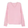 Tienda Insignia Shanghai Dan Nong / Nuevo Estilo de Invierno Temperamento Cálido Suave Estilo Perezoso Suéter de Lana Cepillada Cuello en V