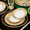Juego de vajilla de porcelana de hueso de alta calidad Jingdezhen para el hogar, regalos, venta al por mayor, estilo europeo, cerámica, comercio exterior, combinación de cuenco, plato y cuchara