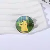 Broche de Elfo Pet Fofo Pika Insígnia de Metal Acessório para Roupa Alfinete de Lapela Padrão Redondo Venda por Atacado de Fábrica
