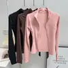 Chaqueta Deportiva de Manga Larga para Correr con Cuello Alto para Mujer, Cintura Adelgazante, Top Versátil para Fitness, Entrenamiento de Pilates, Yoga