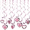 Decoraciones Colgantes Creativas en Forma de Corazón 3D, Espirales Giratorias para Decoraciones de Boda y Fiesta de Cumpleaños, Lentejuelas Coloridas Versátiles en Forma de Corazón