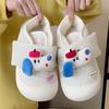 Zapatos de Lona con Velcro de Cachorro Feo para Mujer, Invierno, Terciopelo, Cálidos, Felpa, Algodón, Zapatillas Populares para Estudiantes
