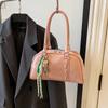Bolso de Mano Estilo Coreano para Chica 2025 Primavera Nuevo Moda Bolso de Hombro Sentido de Alta Gama Nicho de Moda Bolso de Hombro tipo Bowling