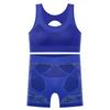 Conjunto de Sutiã Sexy Vazado Sem Costura Costas Nuas, Conjunto de Sutiã Esportivo Fitness Respirável de Cobertura Total para Mulheres