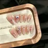 Unhas Vestíveis Feitas à Mão Olho de Gato Fototerapia Zircônia Brilhante Clareamento Avançado Patch de Arte para Unhas Feito à Mão Manicure de Luxo Leve Unhas Vestíveis