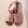Chinelos de Linho Respiráveis para Primavera e Outono, Antiderrapantes e Antiodor para Interior, Chinelos Macios com Solado para Chão de Casal para Homens, Adequados para Todas as Estações