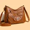 Bolso Texturizado Nuevo Bolso Cruzado Moda Multicapa Piel Suave Bolso para Señoras de Mediana Edad Mamá Bolso de Alta Gama Bolso para Mujer Bolso de Hombro