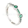 Moda Transfronteriza Estilo Ins Anillo de Zirconia de Colores en Forma de Corazón Joyería Anillo Abierto Ajustable con Pedrería Venta al por Mayor