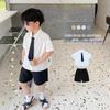 Tong Chenchen Mãe Traje Infantil Vestido de Verão Foto de Formatura Lindo Bebê Menino Camiseta de Manga Curta Shorts Conjunto de Duas Peças