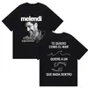 Rapper Melendi Tour 2025 Merch del Álbum Camiseta para Hombre Vintage Gótica de Algodón Y2K para Hombre