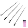 Set de Empujador de Cutícula y Cortaúñas de Acero D501 en Stock de Fábrica para Técnicos de Uñas, Set de Herramientas para Uñas de Acero Empujador y Cortador