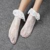 Meia de Renda Média Cano Médio Meia Princesa Mori Girl Coreana Fina Renda Retrô Lolita Meia Japonesa Slouch