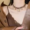 Colar de Corrente para Clavícula Feminino de Verão Novo Super Fada com Borboleta e Franjas de Miçangas, Design de Nicho, Artesanato Pesado, Estilo Doce e Cool