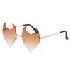 Gafas de Sol Sin Marco Nuevas 2026, Gafas de Sol Irregulares de Moda Trendy para Fiesta, Baile, Club, Venta al por Mayor desde el Fabricante