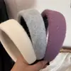Diadema de Tela de Lana de Ala Ancha para Mujer, Accesorio de Lujo de Alta Gama para el Cabello, Diadema Versátil para Lavarse la Cara, Accesorio para el Cabello de Diadema Alta