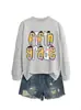 QUINTO GRADO Lazo Tienda Independiente de Amazon eBay Sudadera Casual de Moda Elegante para Mujer Cuello Redondo Otoño Invierno