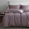 Clase A Lujo Ligero Algodón de Fibra Larga de Xinjiang Juego de Cama de Cuatro Piezas Algodón Puro Color Sólido Juego de Cama de Cuatro Piezas Color Liso Funda de Edredón para B&B Individual
