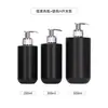 Em estoque 250ml frasco plástico PET marrom de ombro reto e fundo redondo, frasco de shampoo fosco de grande capacidade 500ml