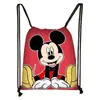 Mochila Nueva de Dibujo con Cordón Estampado Colorido de Mickey Poliéster Gran Capacidad Moderna con Cordón para Niños Venta al por Mayor Caliente