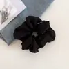 Goma de pelo transparente texturizada, versátil, de alta gama, oscura y minimalista para mujer, accesorio elástico para el pelo, estilo perezoso.