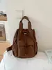 Moda de Verano 2026 Simple Mochila con Cordón Multifuncional para Mujer Estilo Coreano Nicho Mochila de Uso Simple/Doble